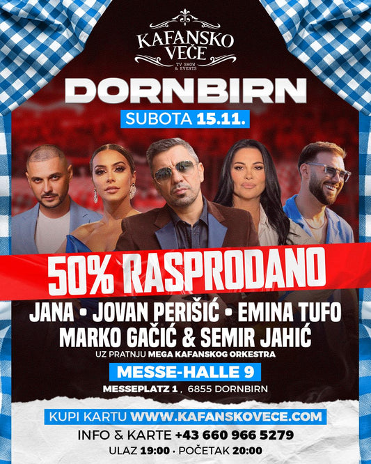 Kafansko veče | Dornbirn |  15.11.25 | MESSE-HALLE 9