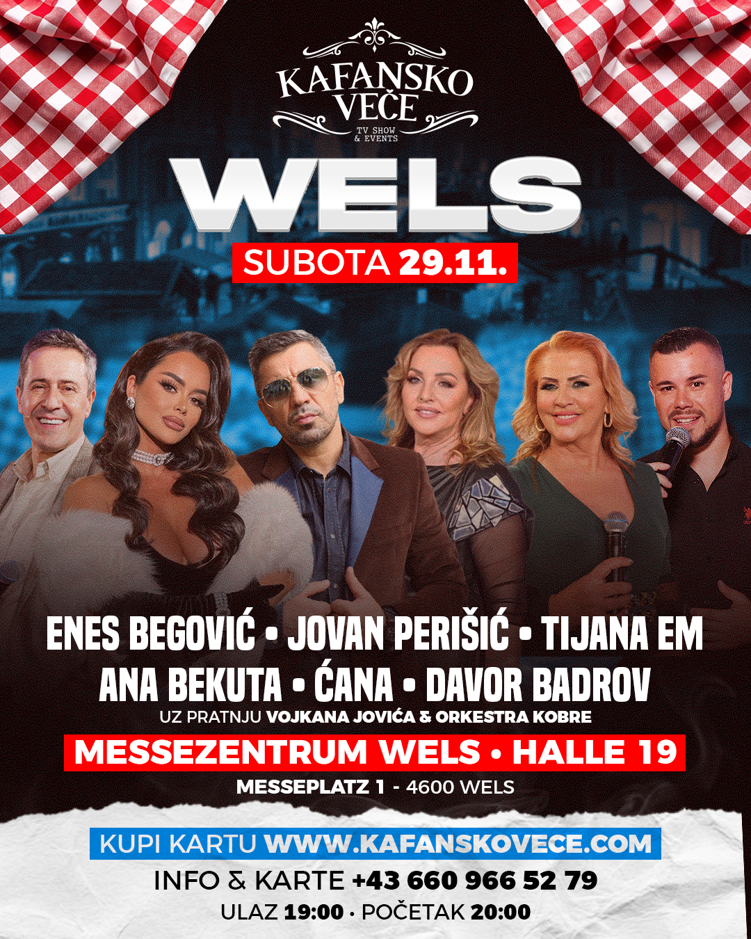 Kafansko veče | Wels | 29.11.25 | Messezentrum Wels - Halle 19