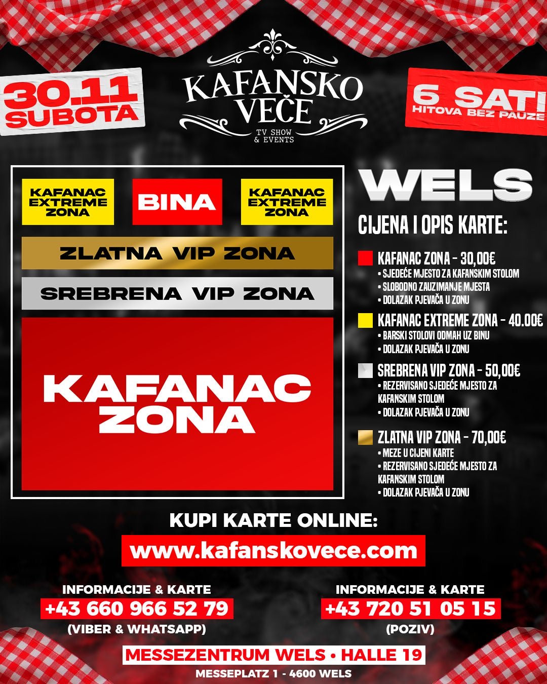 KAFANSKO VEČE | WELS | 30.11.2024 | MESSEZENTRUM WELS - Halle 19