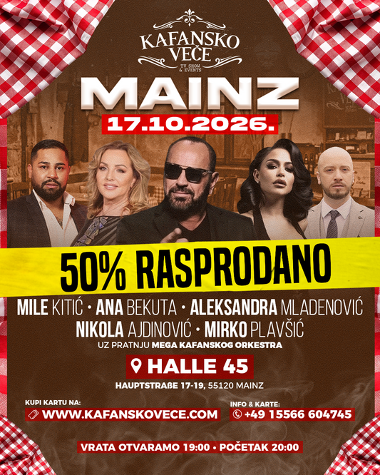Kafansko veče | MAINZ | 17.10.26 | Halle 45
