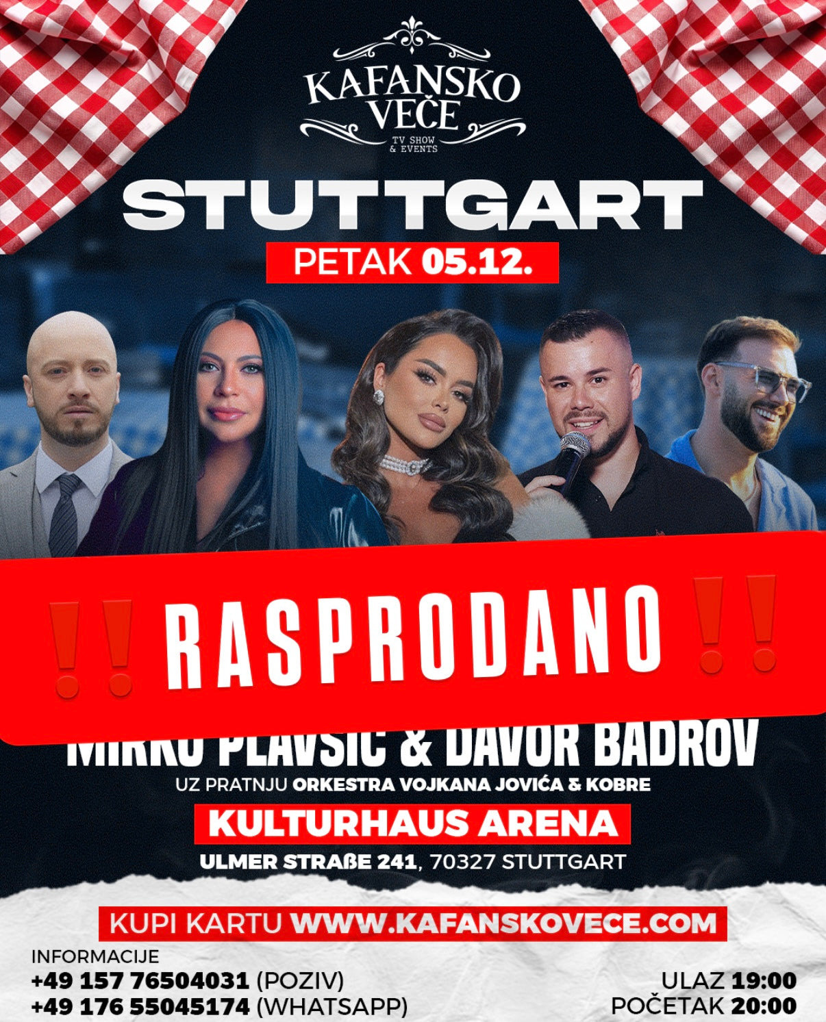 Kafansko veče | STUTTGART | 05.12.25 | KULTURHAUS ARENA