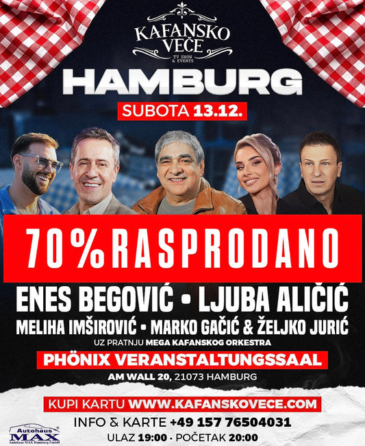 Kafansko veče | HAMBURG | 13.12.25 | PHÖNIX Veranstaltungssaal