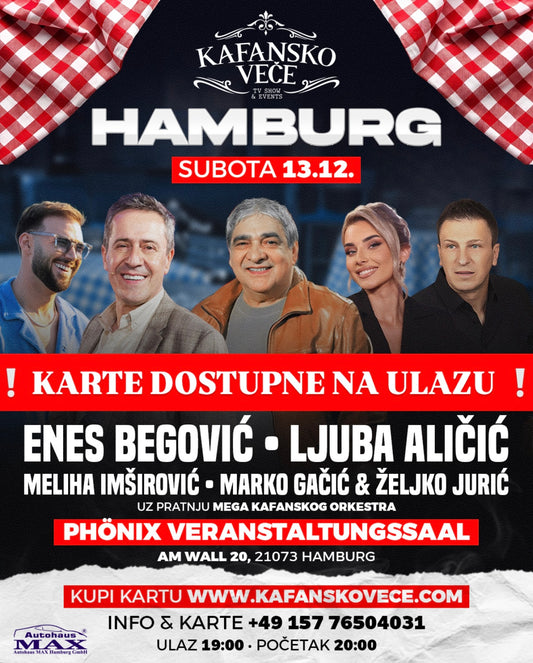 Kafansko veče | HAMBURG | 13.12.25 | PHÖNIX Veranstaltungssaal