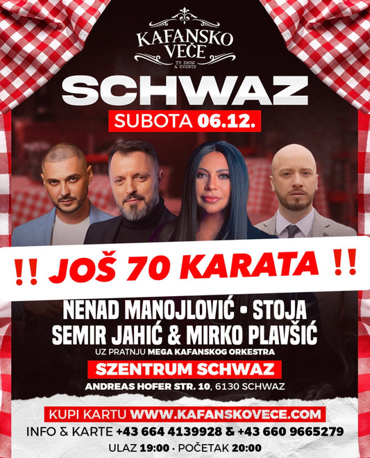Kafansko veče | Schwaz | 06.12.25 | SZENTRUM SCHWAZ