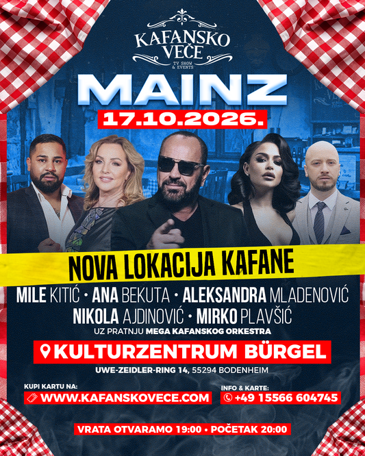 Kafansko veče | MAINZ | 17.10.26 | Halle 45