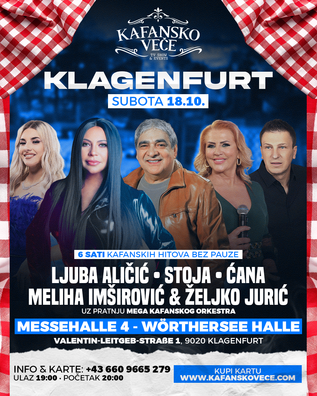 Kafansko veče | Klagenfurt | 18.10.25 | MESSEHALLE 4 - WÖRTHERSEE HALLE