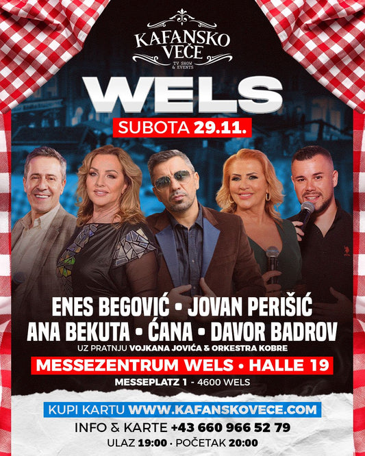 Kafansko veče | Wels | 29.11.25 | Messezentrum Wels - Halle 19