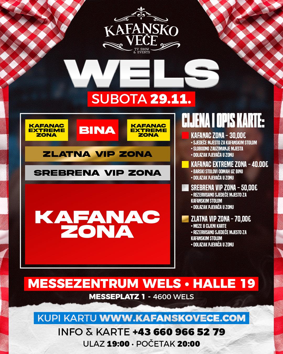 Kafansko veče | Wels | 29.11.25 | Messezentrum Wels - Halle 19